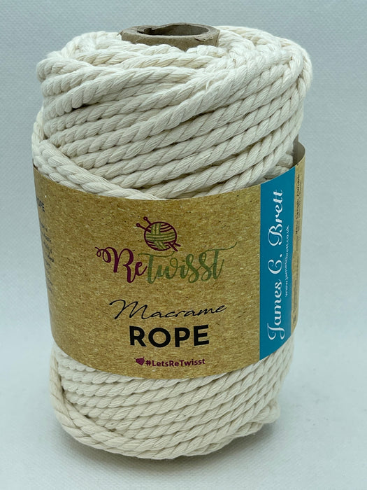 Retwisst Macrame Rope 5mm - Natural R5R04