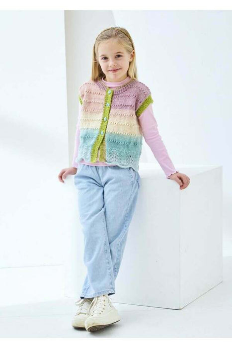 Knitting Pattern Childs Cardigan and Waistcoat in Curiosity DK 6504