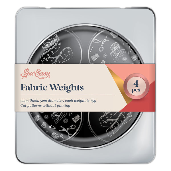 Fabric Weights Notions Set of 4 in Tin - E907.4.2