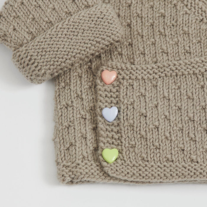 Rico Design Buttons Heart Pastel 389073