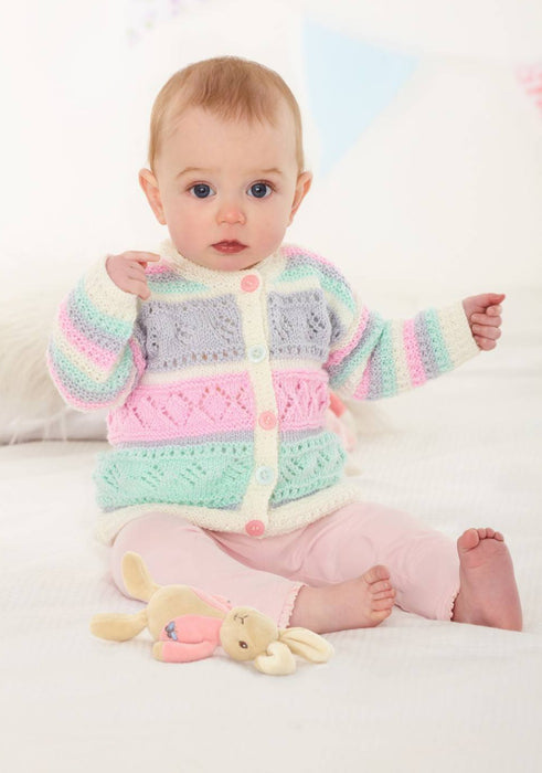 Knitting Pattern Baby & Child Sweater & Cardigan in King Cole Cherished 4 Ply 6325