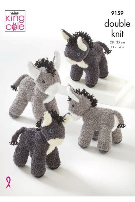 Knitting Pattern Donkeys King Cole Truffle - 9159