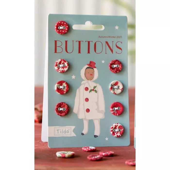 Tilda Merry Little Christmas Buttons 12mm 8 pcs 400073