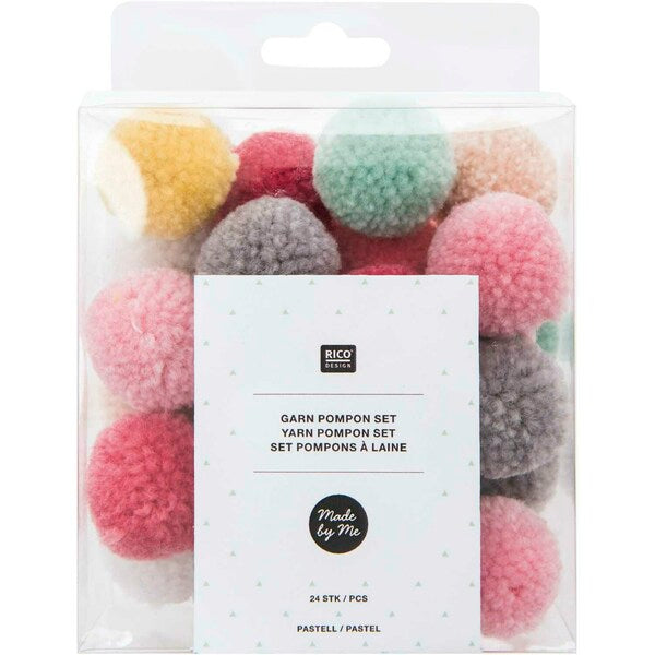 Rico Yarn Pompon Set 24 pieces - Pastel 42