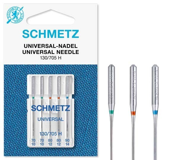 Schmetz Universal Seeing Machine Needles Assorted 70/10, 80/12, 90/14