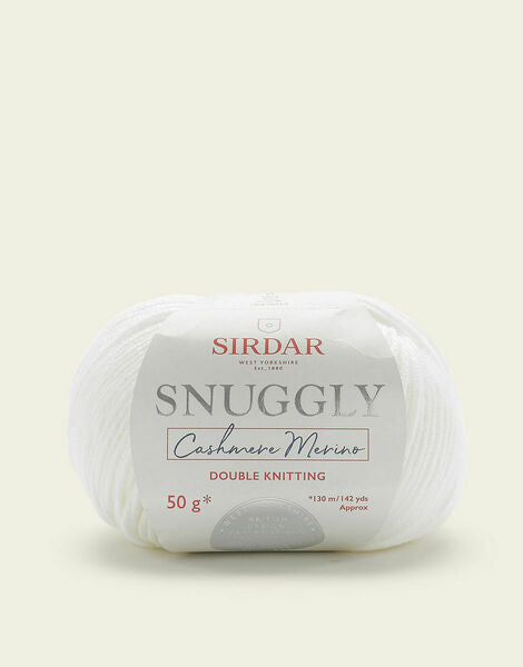 Sirdar Snuggly Cashmere Merino DK Baby Yarn 50g - White 473