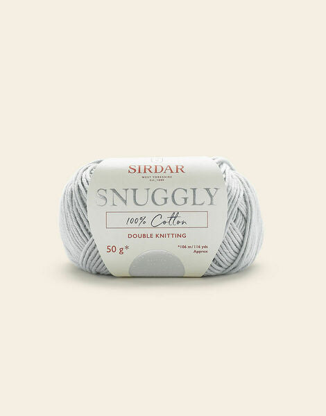 Sirdar Snuggly 100% Cotton DK Baby Yarn 50g - Light Grey 757
