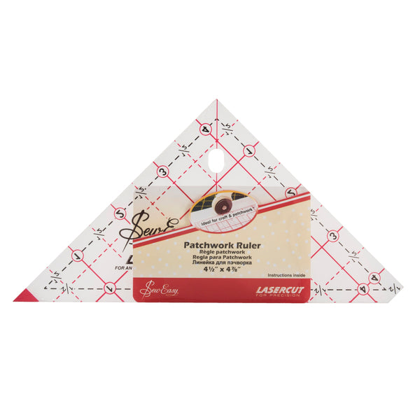 Sew Easy Patchwork Ruler Template Triangle 4 1/2” x 4 7/8” - NL4023