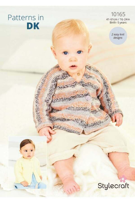 Knitting Pattern Baby (0-5years) Cardigans in Stylecraft Soft Baby Easy Stripes DK & Bambino DK (Leaflet) 10165
