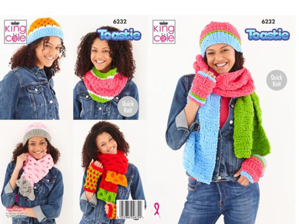 Knitting Pattern Accessories King Cole - 6232