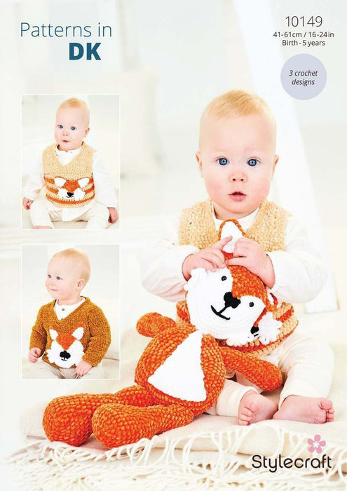 Crochet Patten Baby Birth - 5 years Sweater, Tank & Toy in Stylecraft Squeeze Me DK 10149