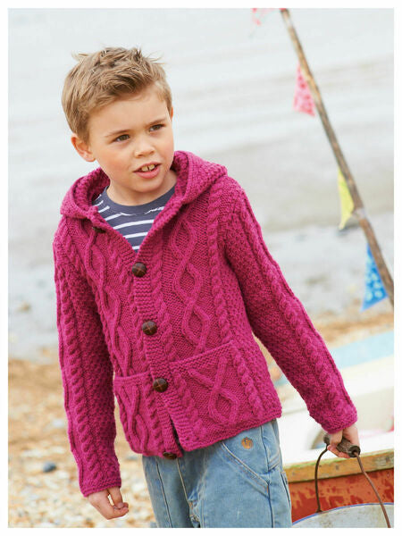Knitting Pattern Childs Cardigan - Sirdar Supersoft Aran - 2334
