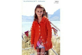 Knitting Pattern Childs jacket - Sirdar Supersoft Aran - 2453