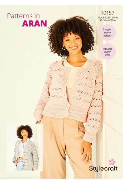 Knitting Pattern Ladies Cardigans in Stylecraft Soft Pastels Aran 10157
