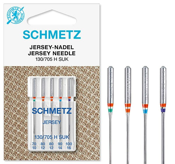 Schmetz Sewing Machine Needles Jersey Medium Assorted - 130/705 H SUK