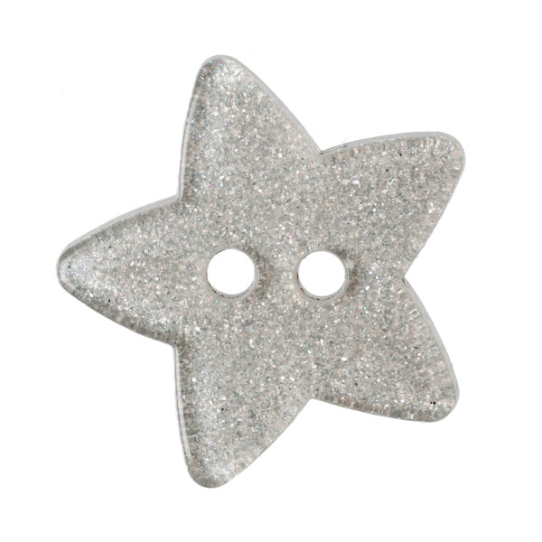 Trimits Loose Buttons Silver Glitter Star 18mm - G445428/80