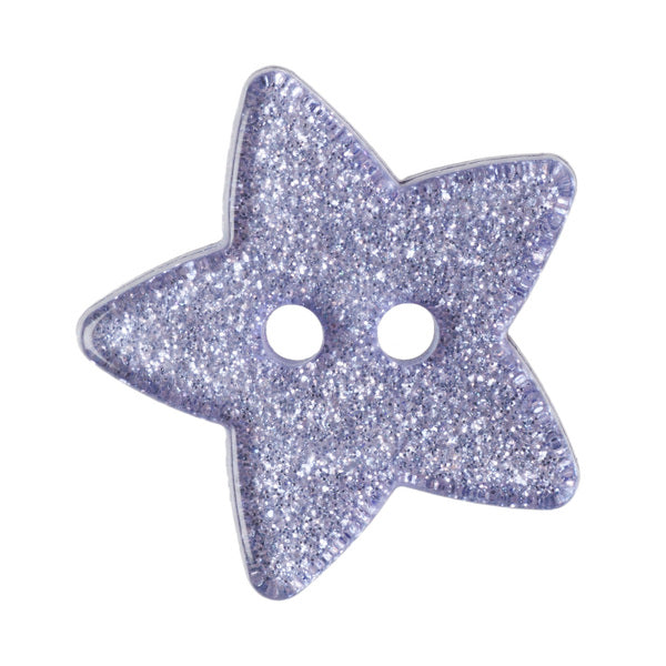 Trimits Loose Buttons Lilac Glitter Star 18mm - G445428/11