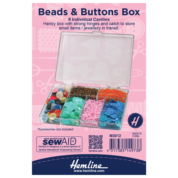 Hemline Beads & Buttons Organiser Box - M3012