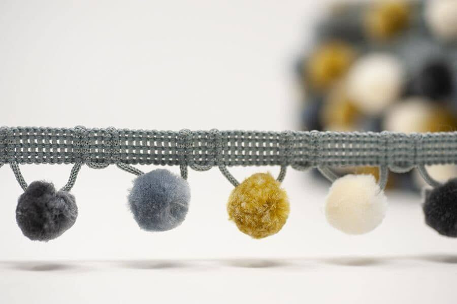 Simplicity Pom Pom Trim 28mm Ball Fringe 1 Metre - All Colours