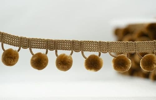 Simplicity Pom Pom Trim 28mm Ball Fringe 1 Metre - All Colours