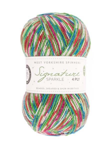 West Yorkshire Spinners Signature Sparkle 4 Ply Yarn 100g - Fairy Lights 905