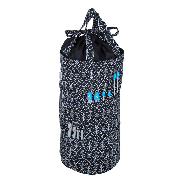 Knitting Bag - Drawstring With Outside Pockets - Deco - MR4728/634