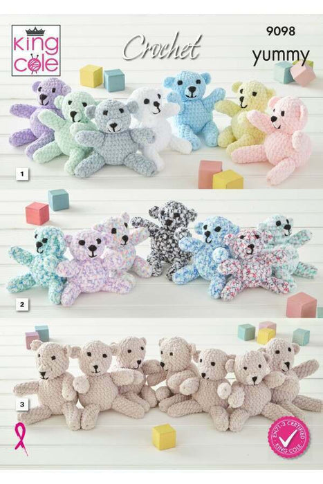 Crochet Pattern Teddy Draught Excluder in King Cole Yummy 9098