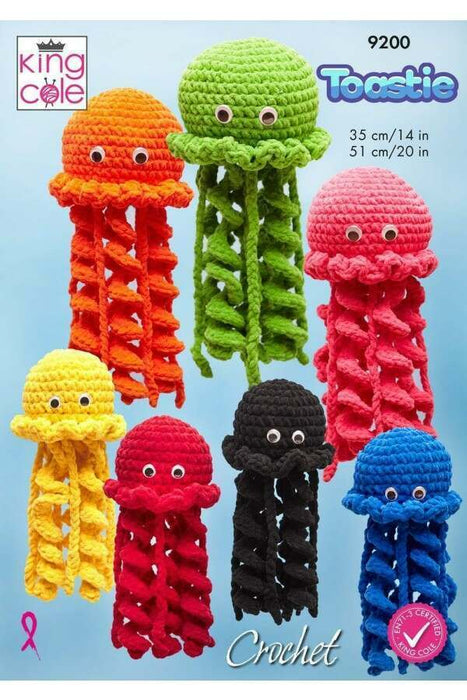 Crochet Pattern Jellyfish in King Cole Toastie Super Chunky 9200