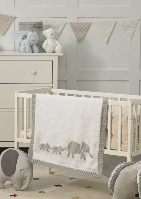 Knitting Pattern Blanket ( Elephant Design ) in James C. Brett DK JB908