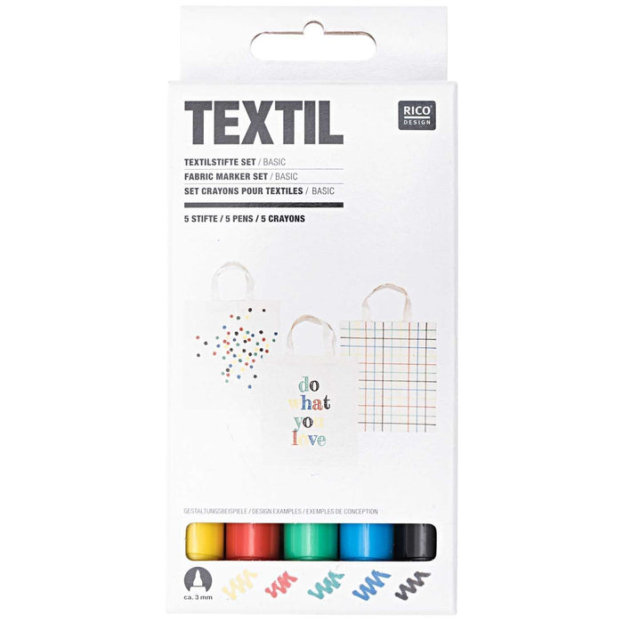 Rico Design Textil Fabric Marker Set Basic - 7014.579