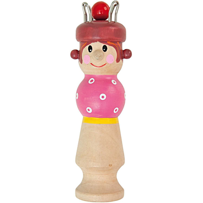 Rico Design Wooden Knitting Doll Sylvie Pink - 38000.004