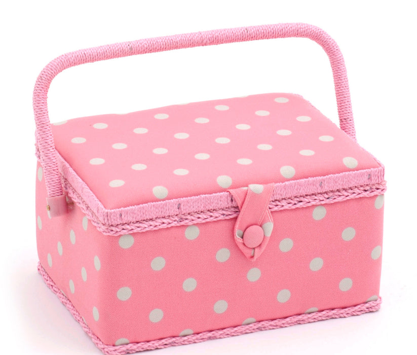 Hobby Gift Sewing Box Flamingo Pink Polka Dot MRM\262