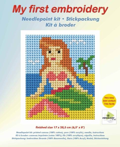 Orchidea Needlepoint Kit My First Embroidery Half Stitch