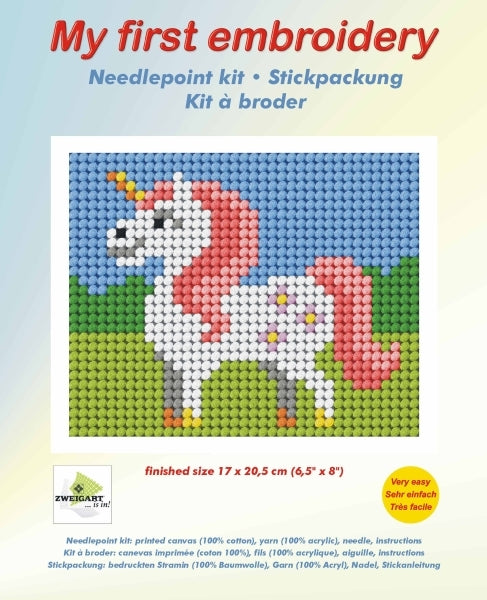 Orchidea Needlepoint Kit My First Embroidery Half Stitch