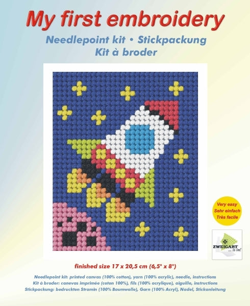 Orchidea Needlepoint Kit My First Embroidery Half Stitch