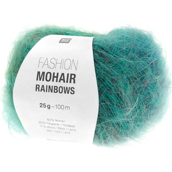 Rico Fashion Mohair Rainbows yarn 25g - Aqua 005