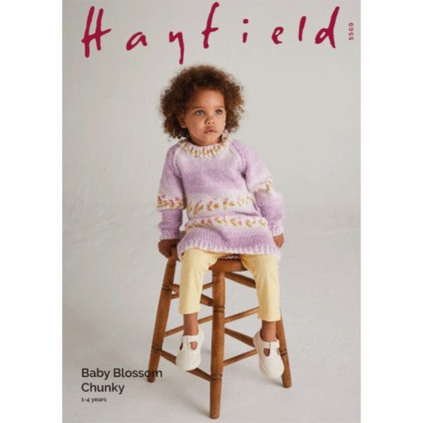 Knitting Pattern Flower Power Dress - Hayfield Baby Blossom Chunky - 5569