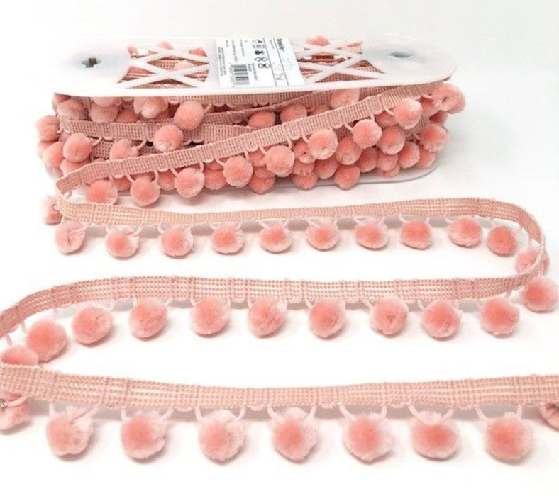Simplicity Pom Pom Trim 28mm Ball Fringe 1 Metre - All Colours