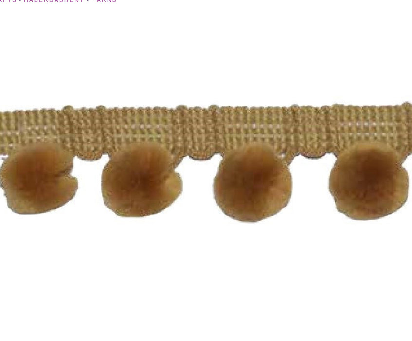 Simplicity Pom Pom Trim 28mm Ball Fringe 1 Metre - All Colours