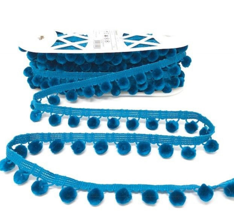 Simplicity Pom Pom Trim 28mm Ball Fringe 1 Metre - All Colours