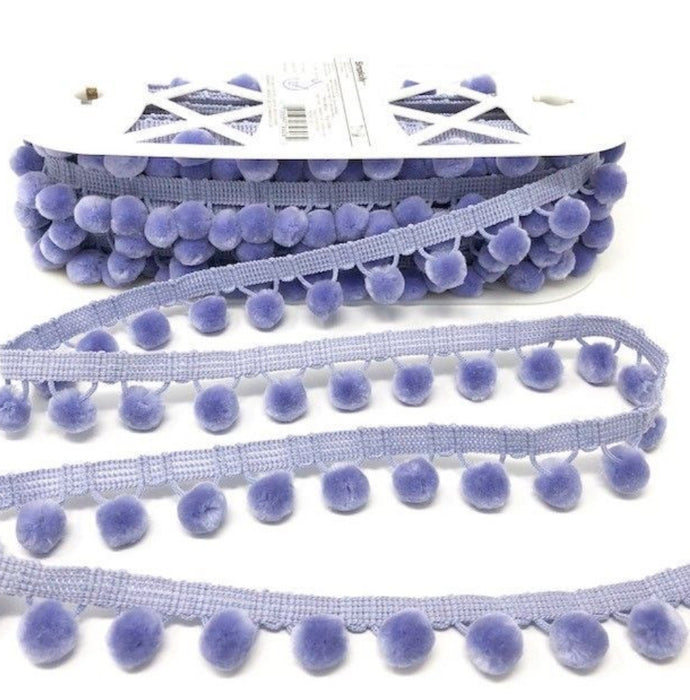 Simplicity Pom Pom Trim 28mm Ball Fringe 1 Metre - All Colours