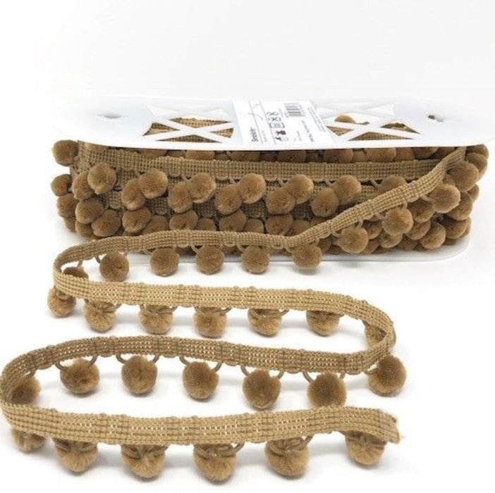 Simplicity Pom Pom Trim 28mm Ball Fringe 1 Metre - All Colours