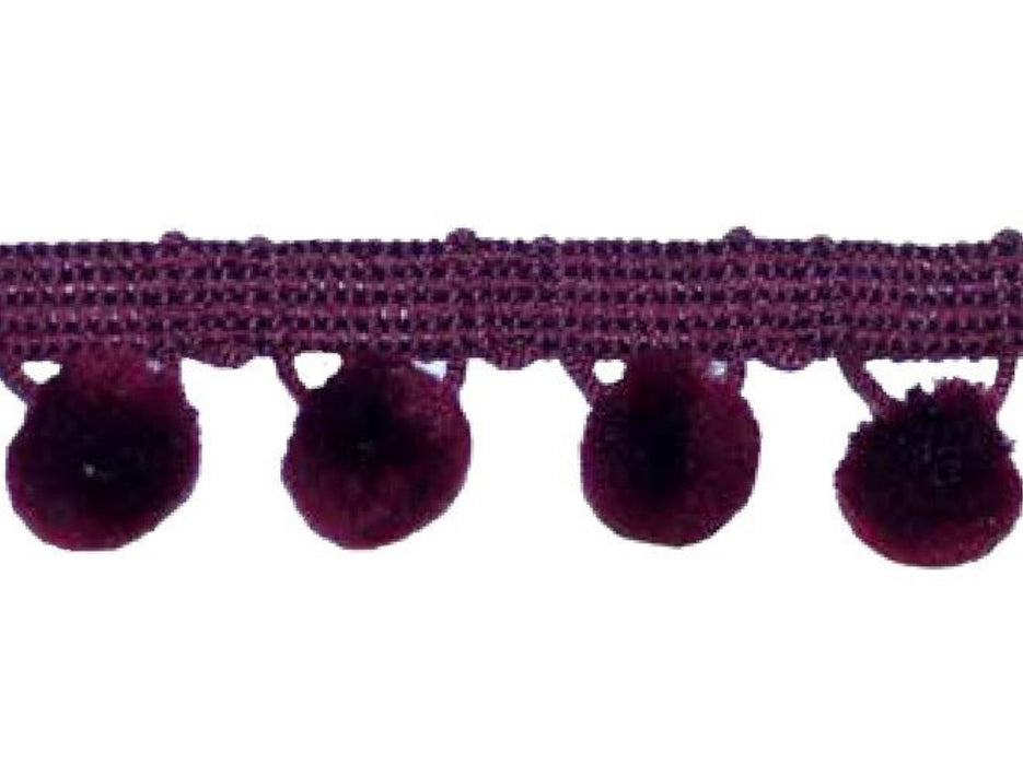 Simplicity Pom Pom Trim 28mm Ball Fringe 1 Metre - All Colours