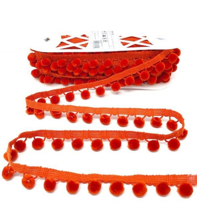 Simplicity Pom Pom Trim 28mm Ball Fringe 1 Metre - All Colours