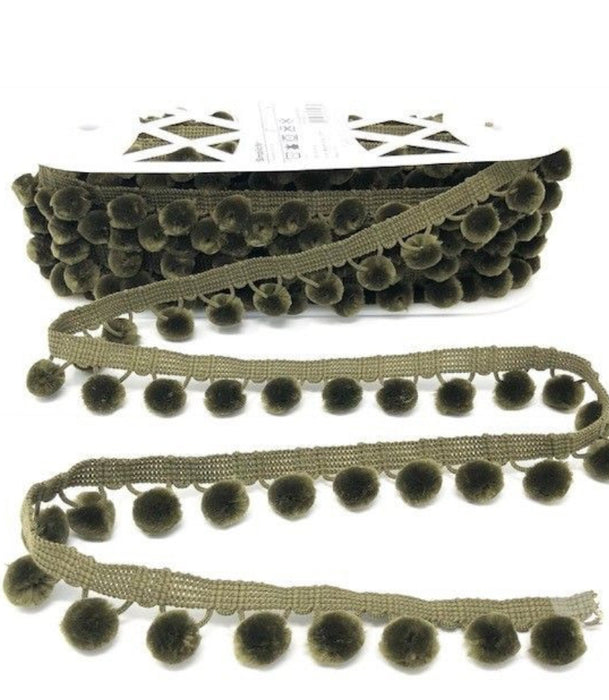 Simplicity Pom Pom Trim 28mm Ball Fringe 1 Metre - All Colours