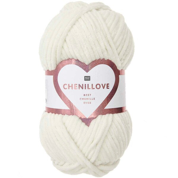 Rico Creative Chenillove Chunky Yarn 100g - Cream 001