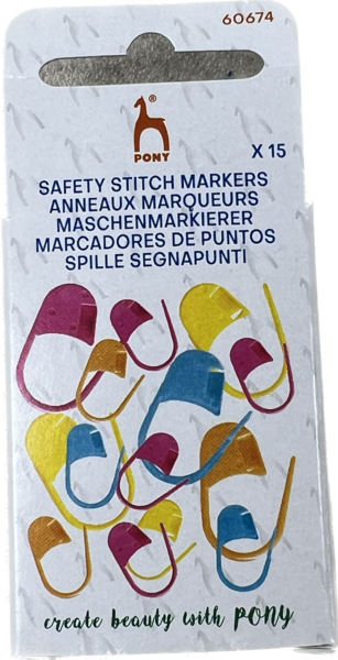 Pony Safety Stitch Markers Assorted x 15 - P60674