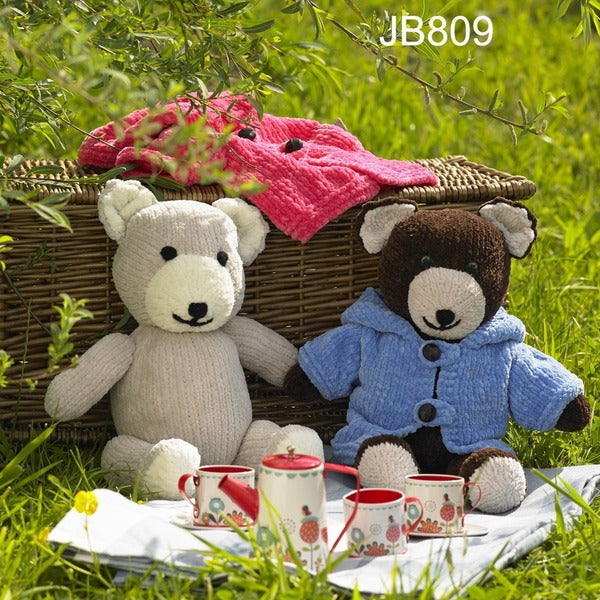 Knitting Pattern Toy Teddy - James C. Brett Flutterby Chunky - JB809