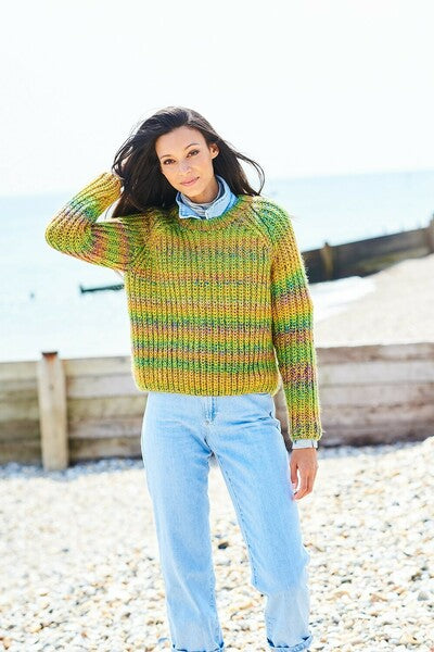 Knitting Pattern Ladies Sweater & Cardigan - Stylecraft That Colour Vibe - 10021
