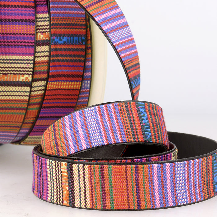 Stephanoise Trimmings Faux Leather Lined Webbing Multi 15mm Wide x 1 Metre SB04870/B015 - All Shades